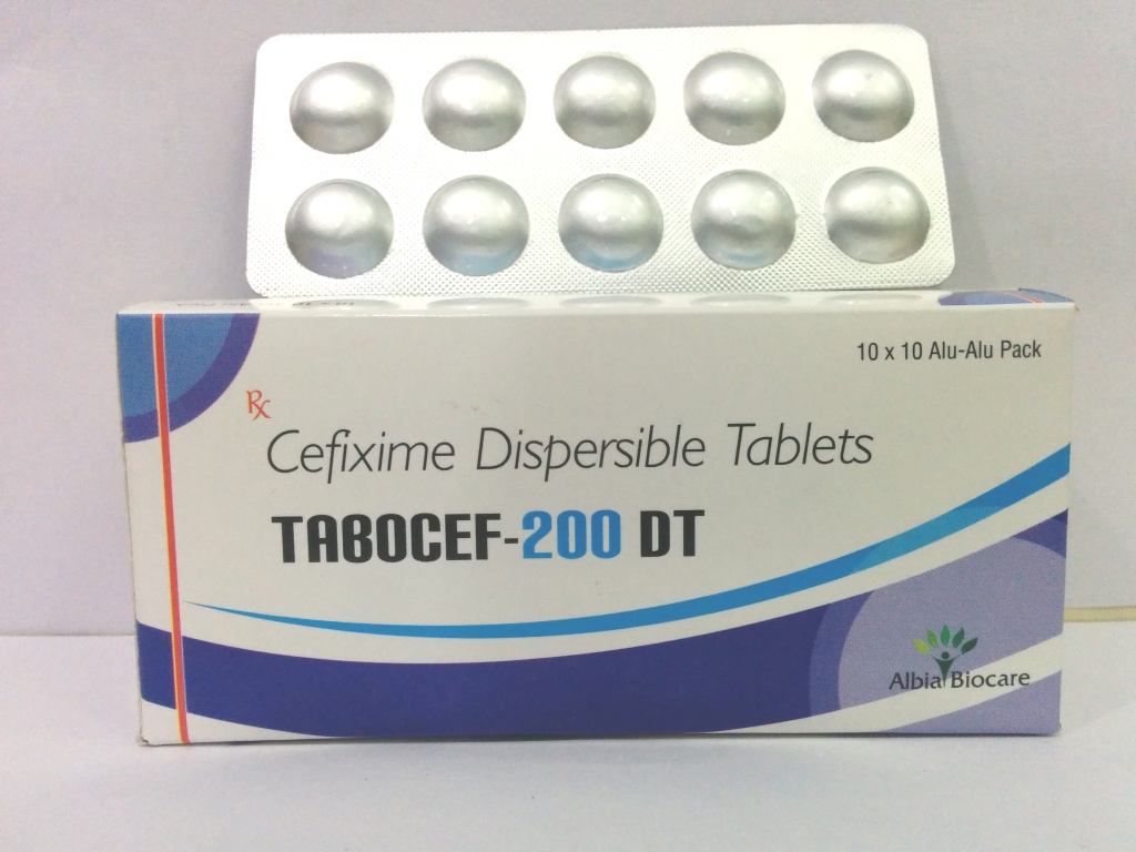 TABOCEF-200DT | Cefixime 200 mg Dispersible Tab (Alu-Alu)